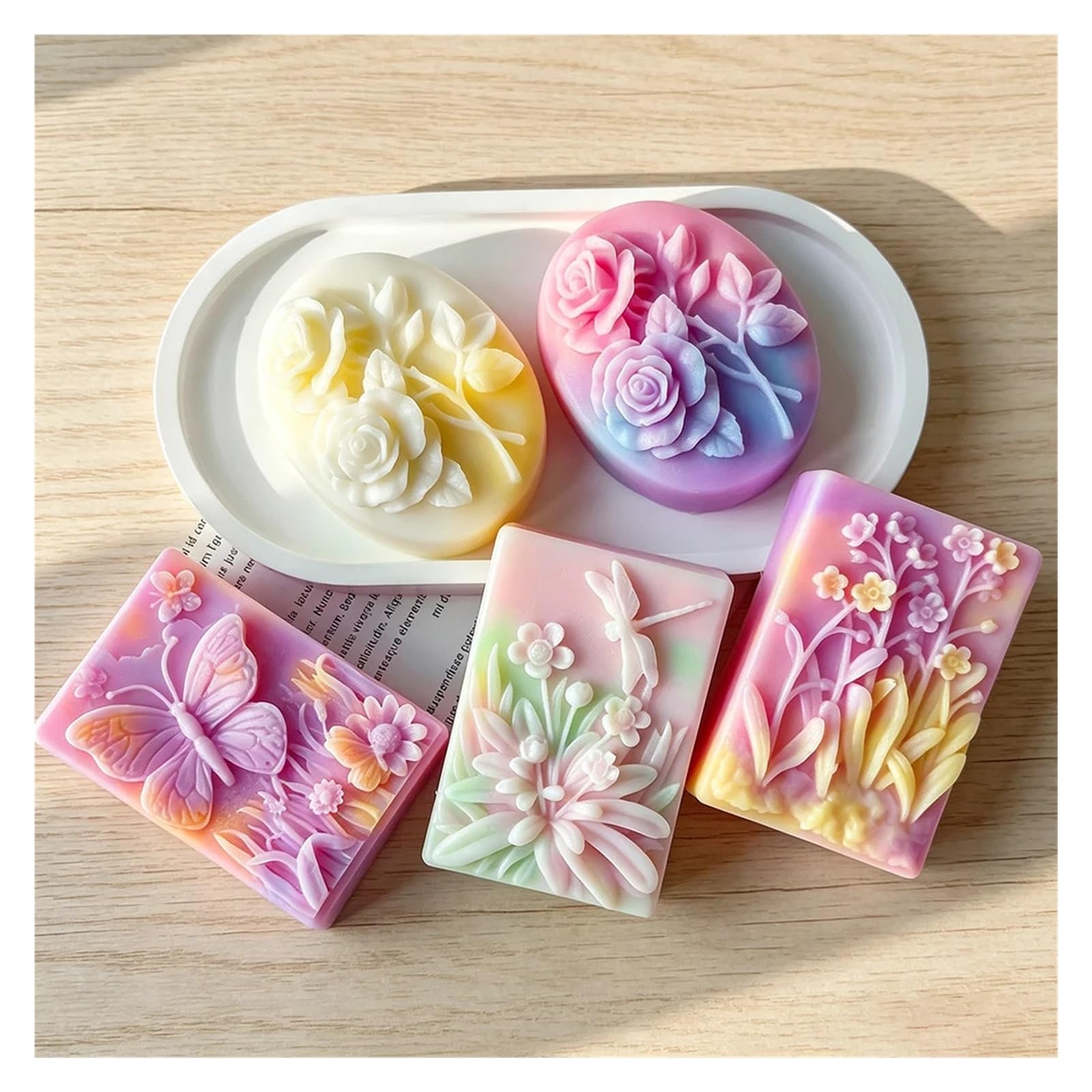 Stampi Per Resina Stampo in silicone for sapone fatto a mano da 2 pezzi