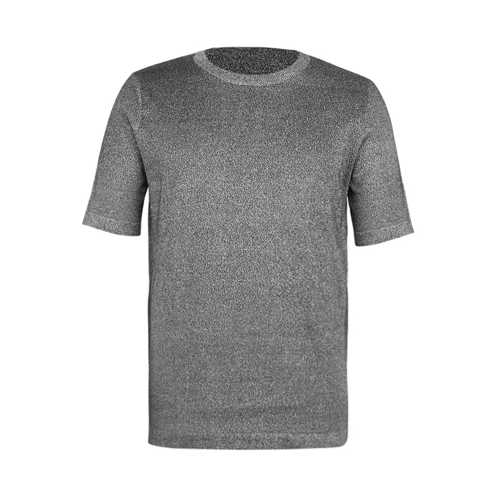 Schnittf Schutzshirt der Stufe 5, kurzärmelig, Rundhalsausschnitt, schnittfest, mit, Sicherheitsoberteil, Schutzausrüstung Durchstichfest(XL)