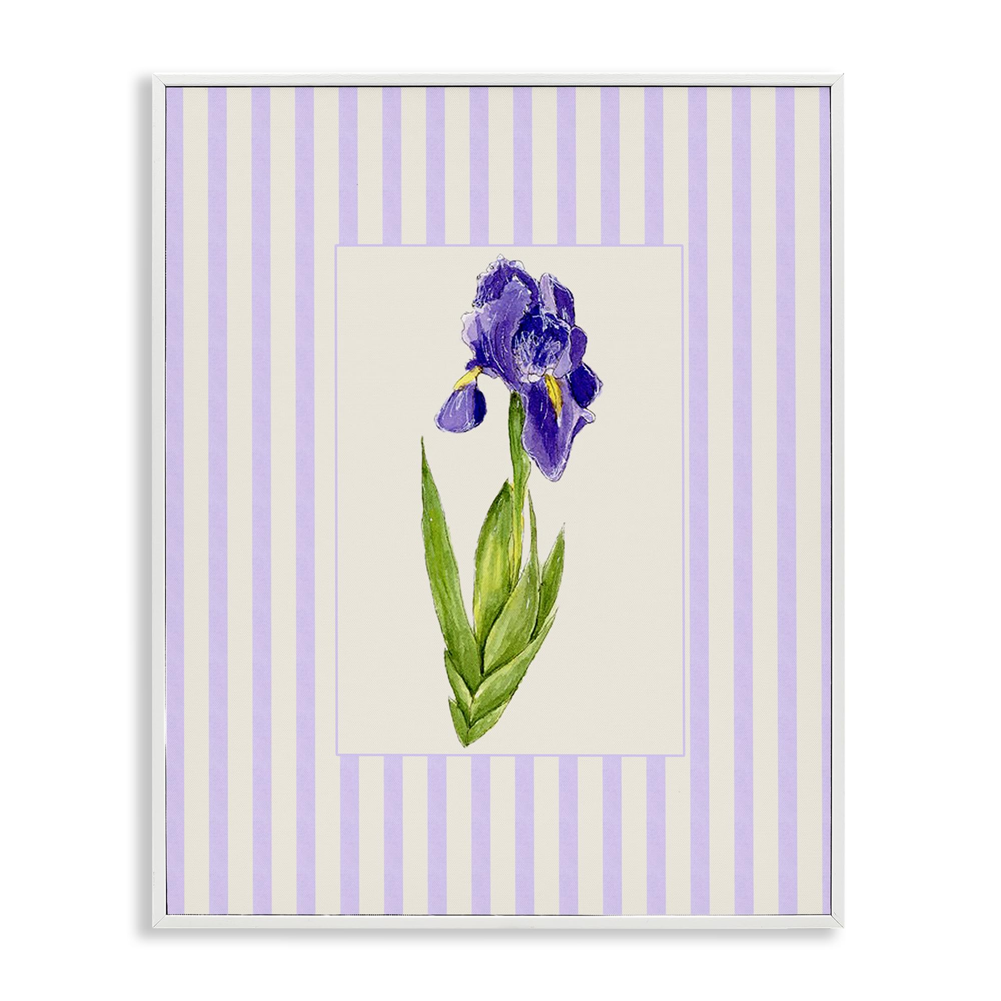 'Purple Stripe Iris'| Framed Giclee Art