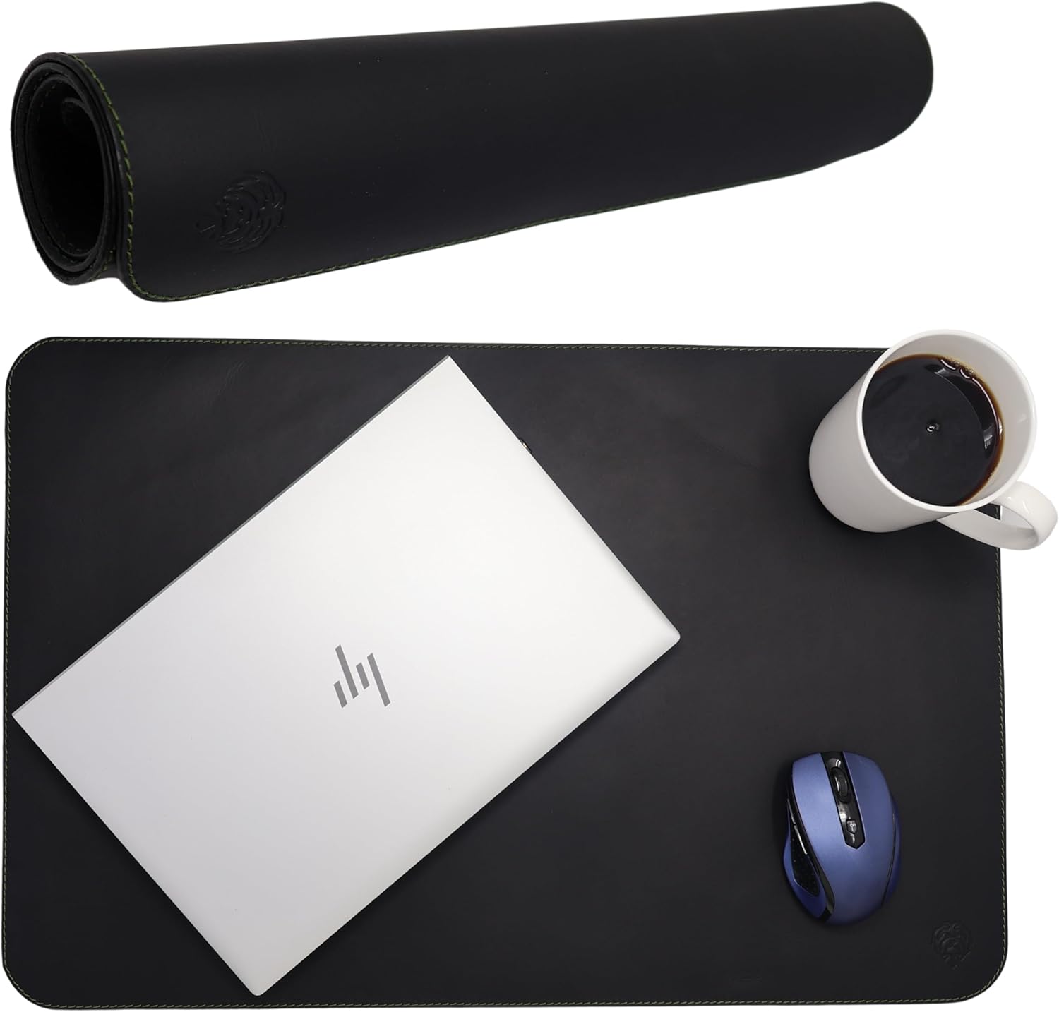 Havee Cabana Desk Mat - Genuine Leather Handmade in Colombia - Black