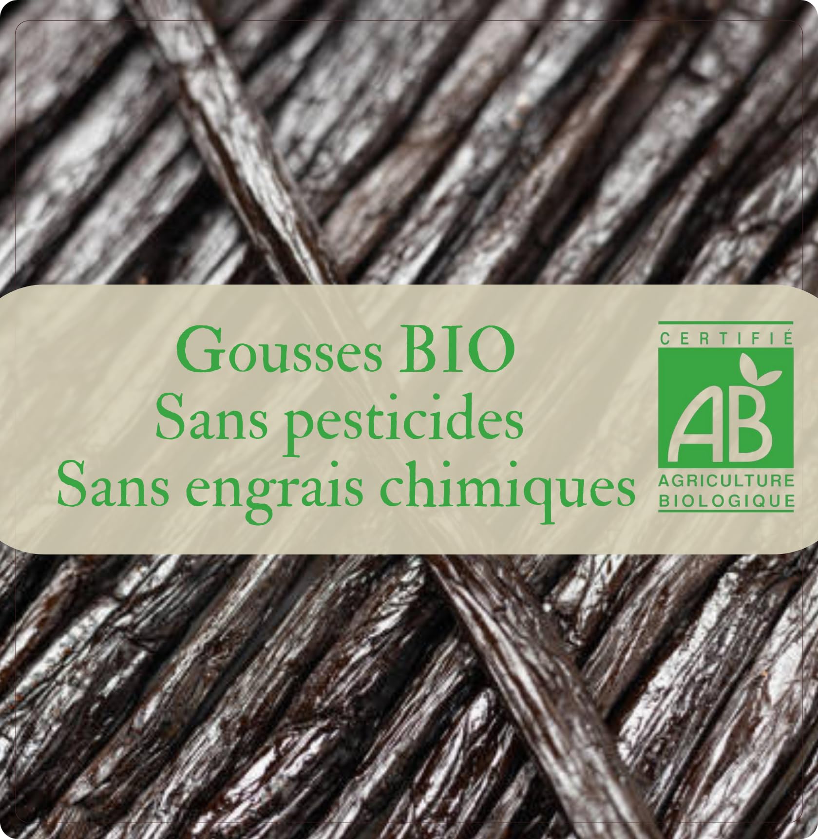 BIO - 5 Vainas de Vainilla Bourbon ecológica de Madagascar tamaño XL 17-19 CM - La Noire Gourmet : ¡Auténtico y exquisito sabor ! -Bolsa fresca resellable con cremallera