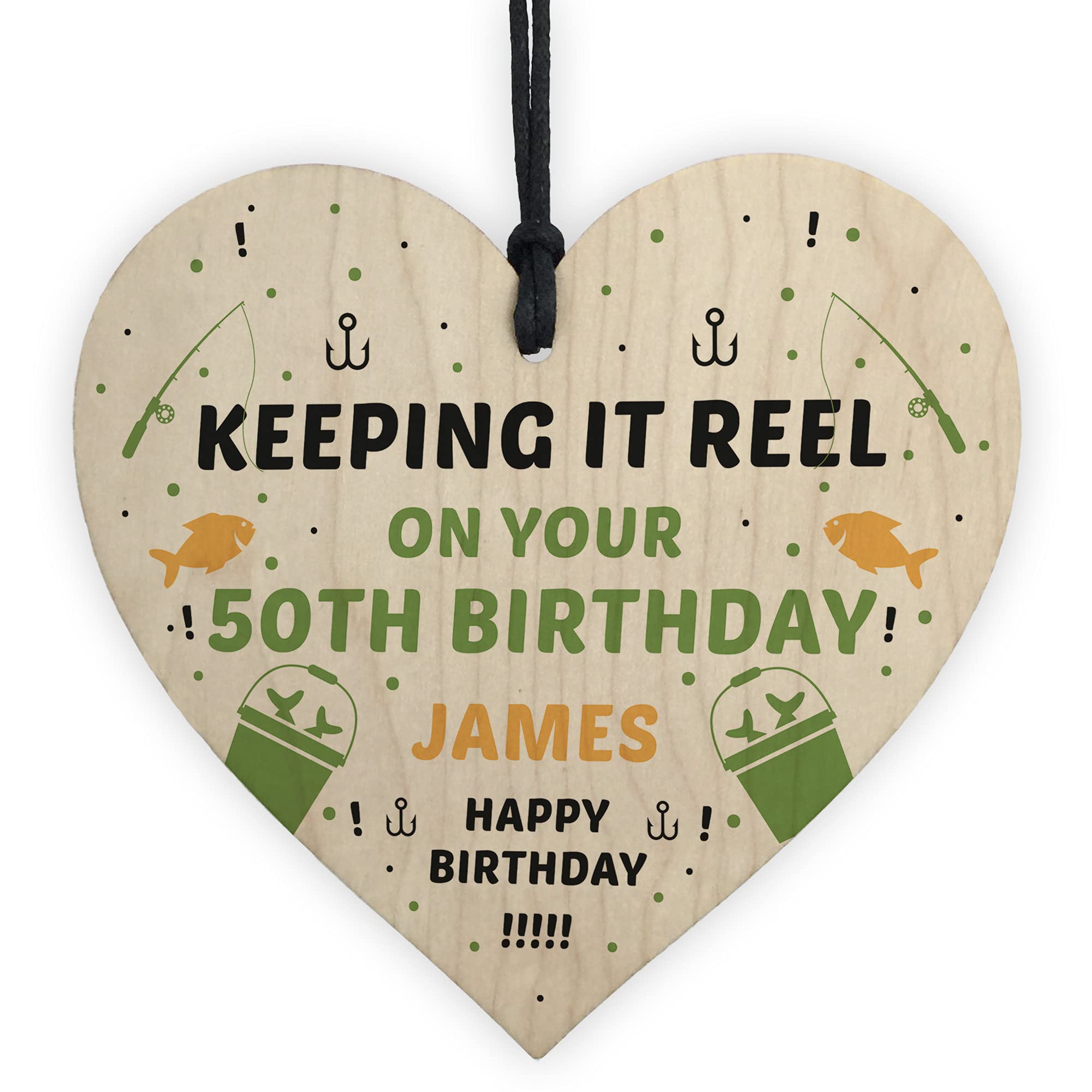 Personalised Fisherman Keeping It Reel Funny Birthday 40th 50th 60th Birthday Gift For Him Fishing Gift