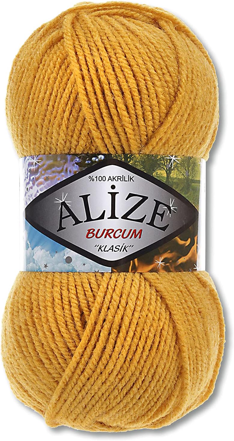 Alize 100 g Burcum Klasik Wool (Saffron (02))