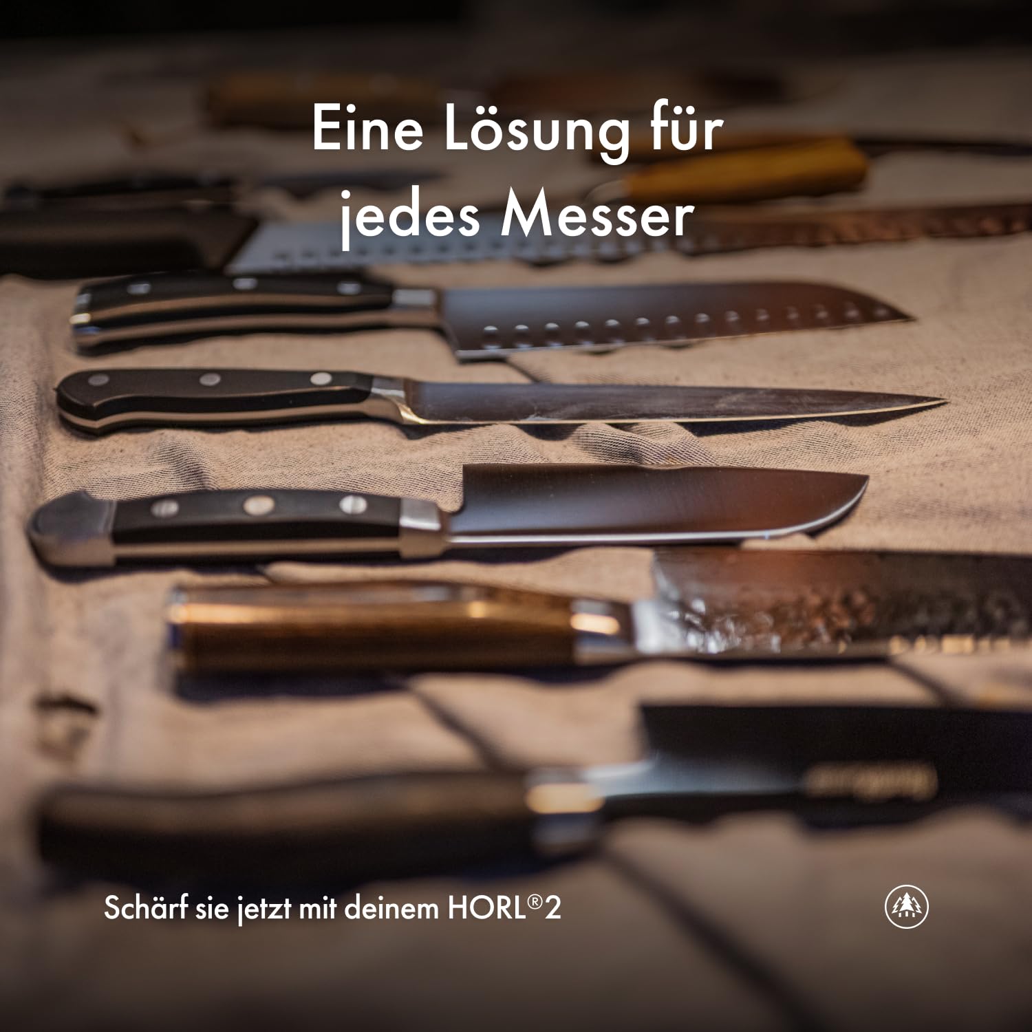 HORL 2 Nussbaum Rollschleifer Messerschärfer - Küchenmesserschärfer für rasiermesserscharfe Klingen - Messerschleifer - Einfaches Messerschärf Set - für 15 & 20 Grad Schleifwinkel