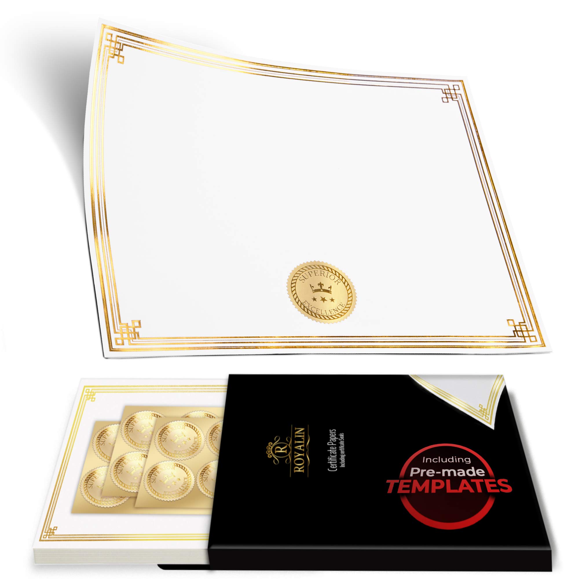 Buy 100 Professional Award Certificate Paper 8 5 X 11 With Seals Gold 