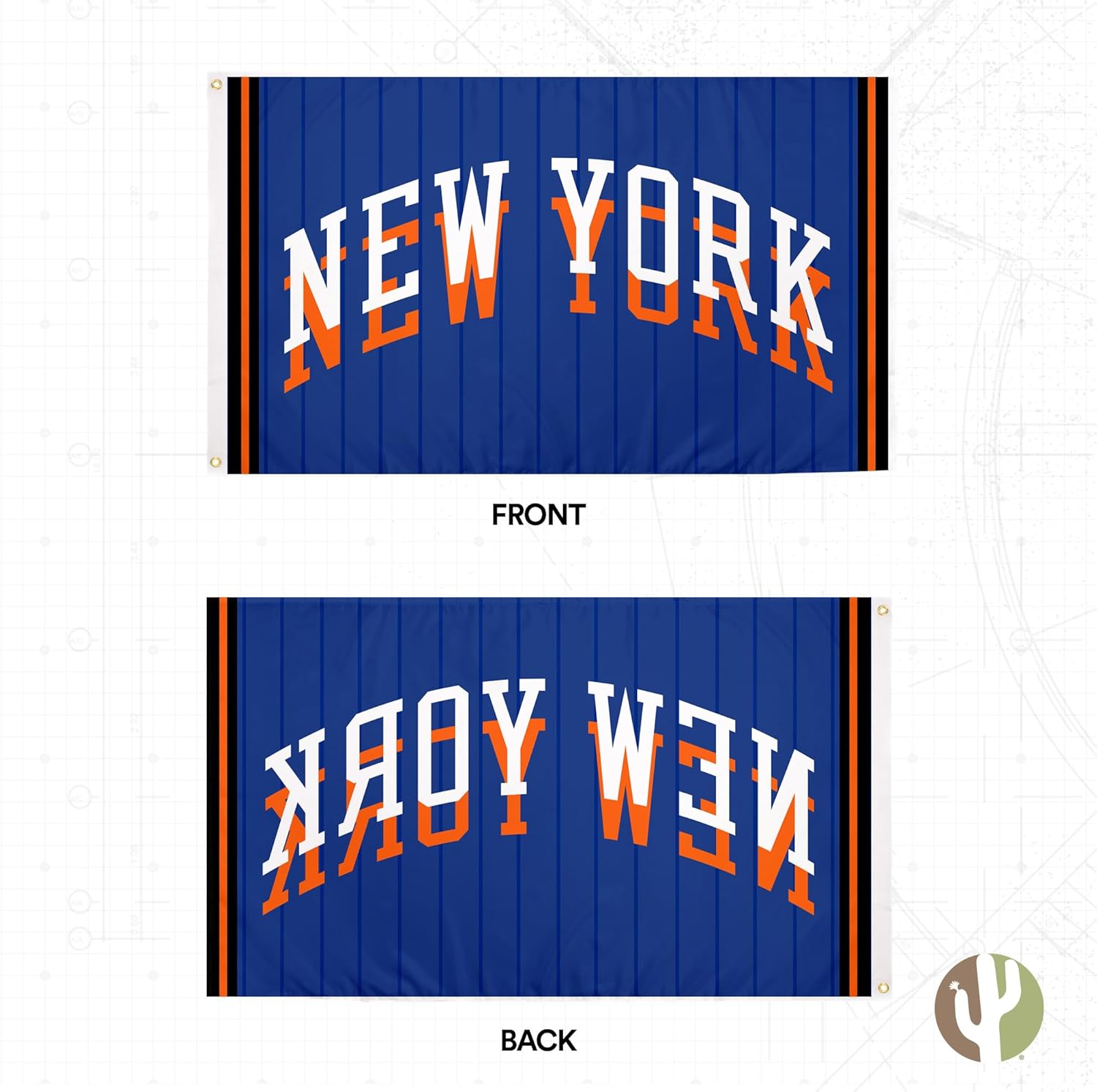 Desert Cactus New York Knicks Flag NBA 100% NY Polyester Indoor Outdoor 3x5 feet National Basketball Association Team Flags (Flag City Edition 2023 A) - Image 2