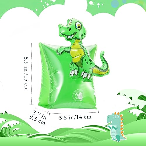 Miniatura 6 de HeySplash Brazaletes inflables para niños (de 3 a 6 años), mangas flotantes para brazo de piscina, tubo flotante, alas de agua, para natación, hasta