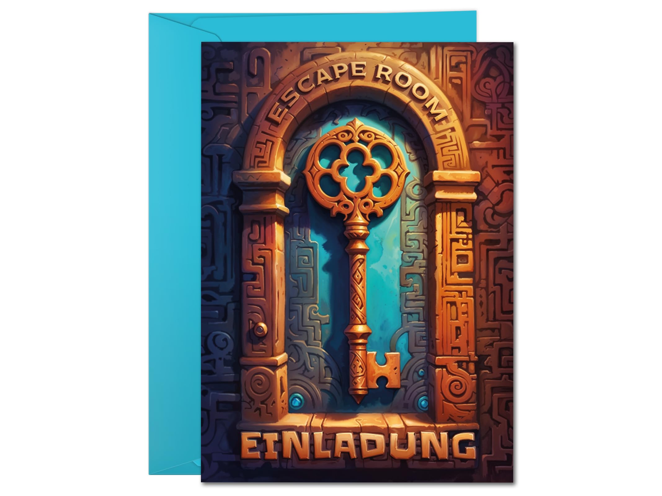 12 Einladungskarten incl. 12 Umschläge Kindergeburtstag Escape Room Jungen Mädchen Jungs coole Einladungen Geburtstag Kinder Jungsgeburtstag Mädchengeburtstag Detektiv Geburtstagseinladungen