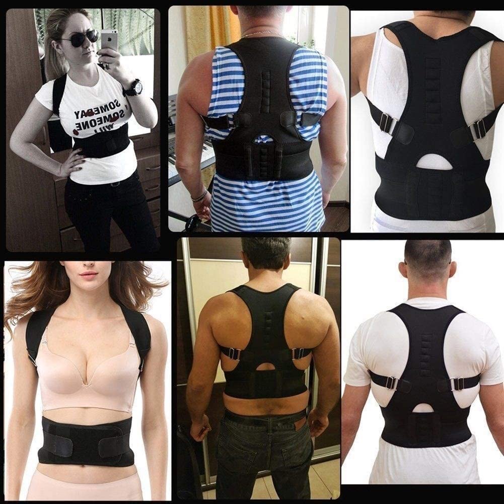 Samce samica regulowana postawa magnetyczna terapia korekcyjna ramion gorset grzbiet pas paska do klamry lędźwiowej
