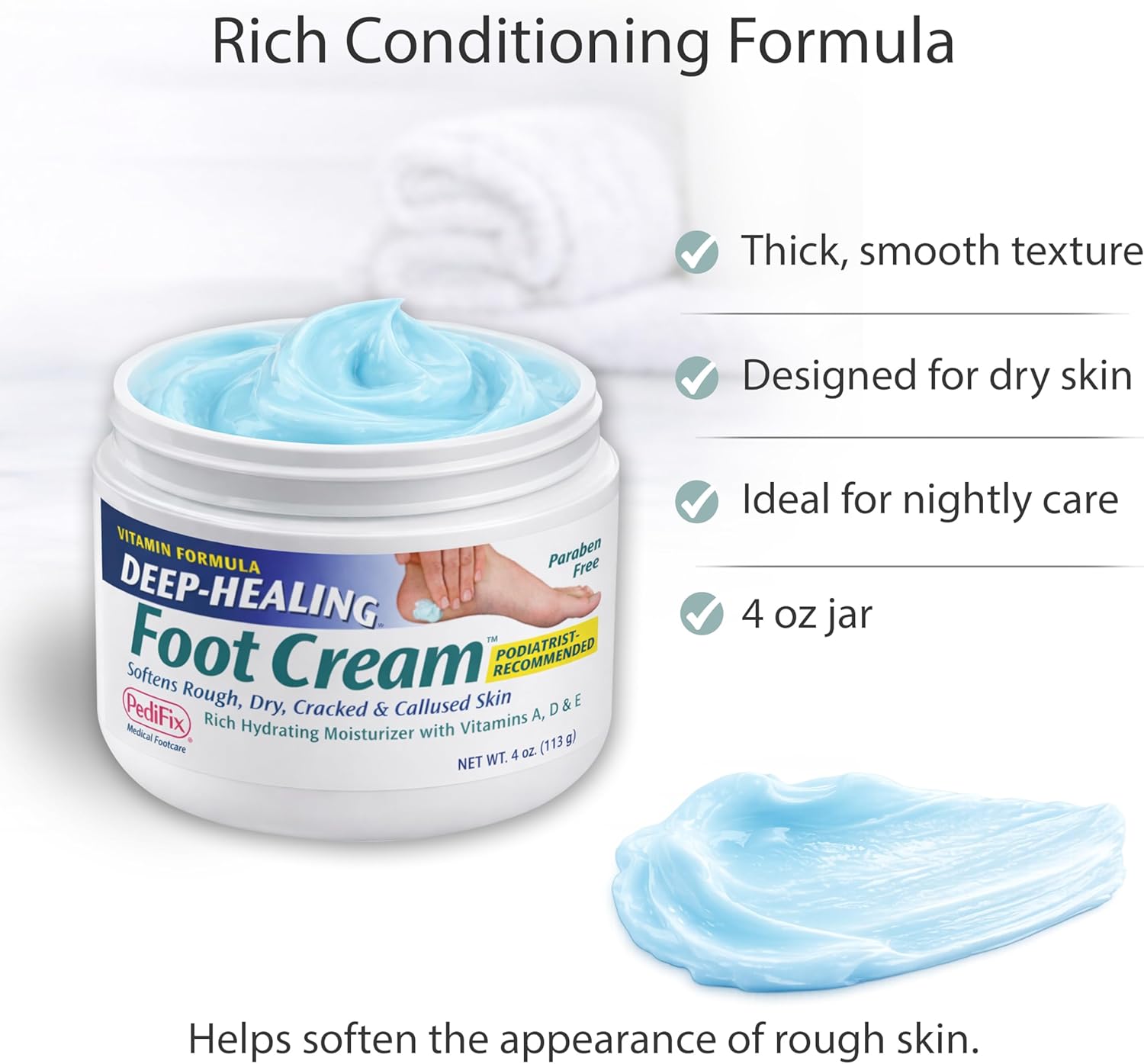 PediFix Dry Heel Care Kit – 1 Pair Reusable Visco-Gel Heel Sleeves, 4 oz Cosmetic Foot Cream, Dual-Sided Manual Foot File