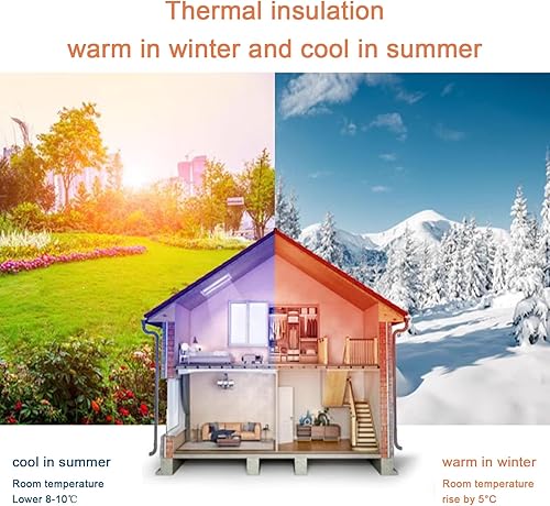 Miniatura 4 de Heat Control Blackout Privacy Window Film,Reflective Window Tint,Home Sunshade Sun Protection Film,Aluminum Foil Insulation Film,Sun Block Window