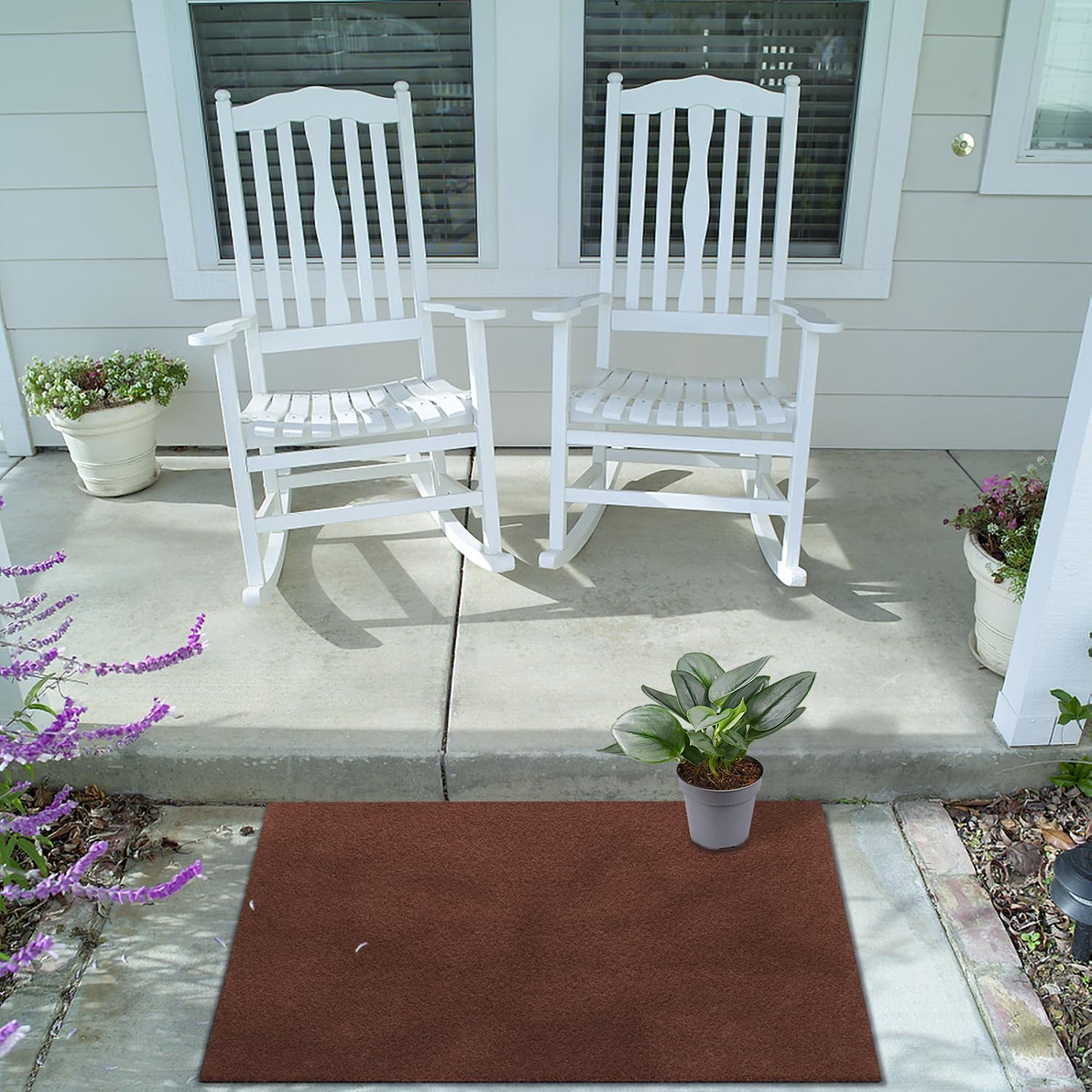 AAZZKANG Blank Doormat Outdoor Entrance Non Slip Front Door Mat 2-Pack Ultra Absorb Mud Easy to Clean Multi-Purpose Carpet for Patio,Garden,Home Large 36"x24"