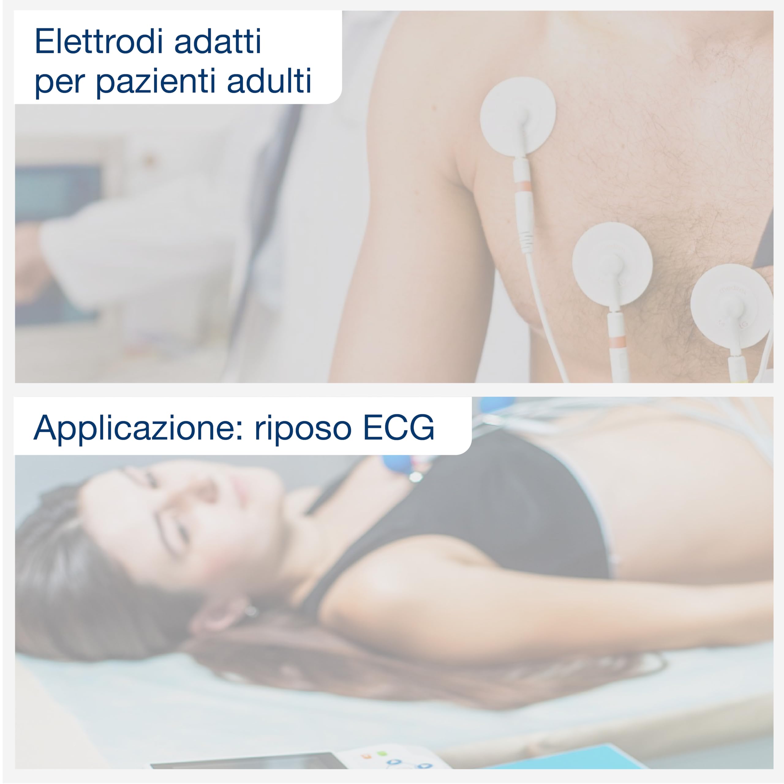 Fiab Elettrodi ECG Monouso Universali PreGellati-Adulti Forma Tab 34x23mm 100 Pezzi
