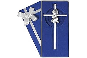 7-Inch Wall Crosses for Baby Girl Baptism Gifts, Christening Gifts and First Holy Communion
