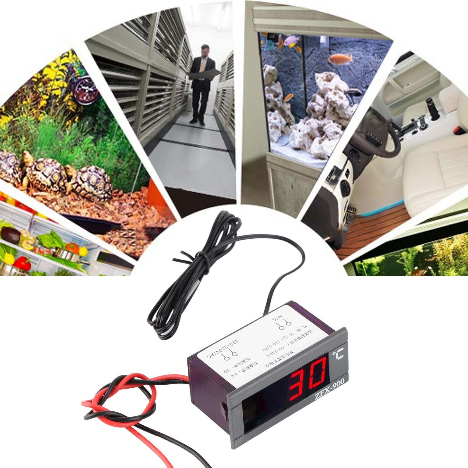 Termostato Digitale Binghe XH-W3001 - 2 Pezzi Con Sonda, Per Incubatrici, Frigoriferi, Acquari
