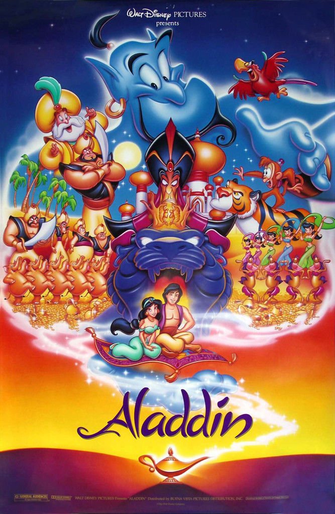 Amazon.com: Disney's ALADDIN - 18X27 Original Promo Movie Poster