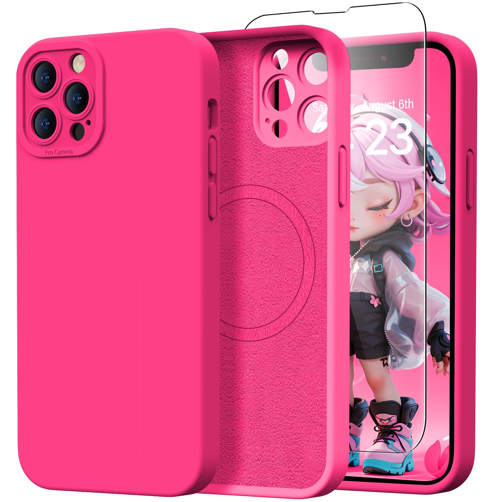 Kiresen Designed for iPhone 13 Pro Case - Upgraded Enhanced Camera Protection - Soft Microfiber Lining Inside - Liquid Silicone Shockproof Protective