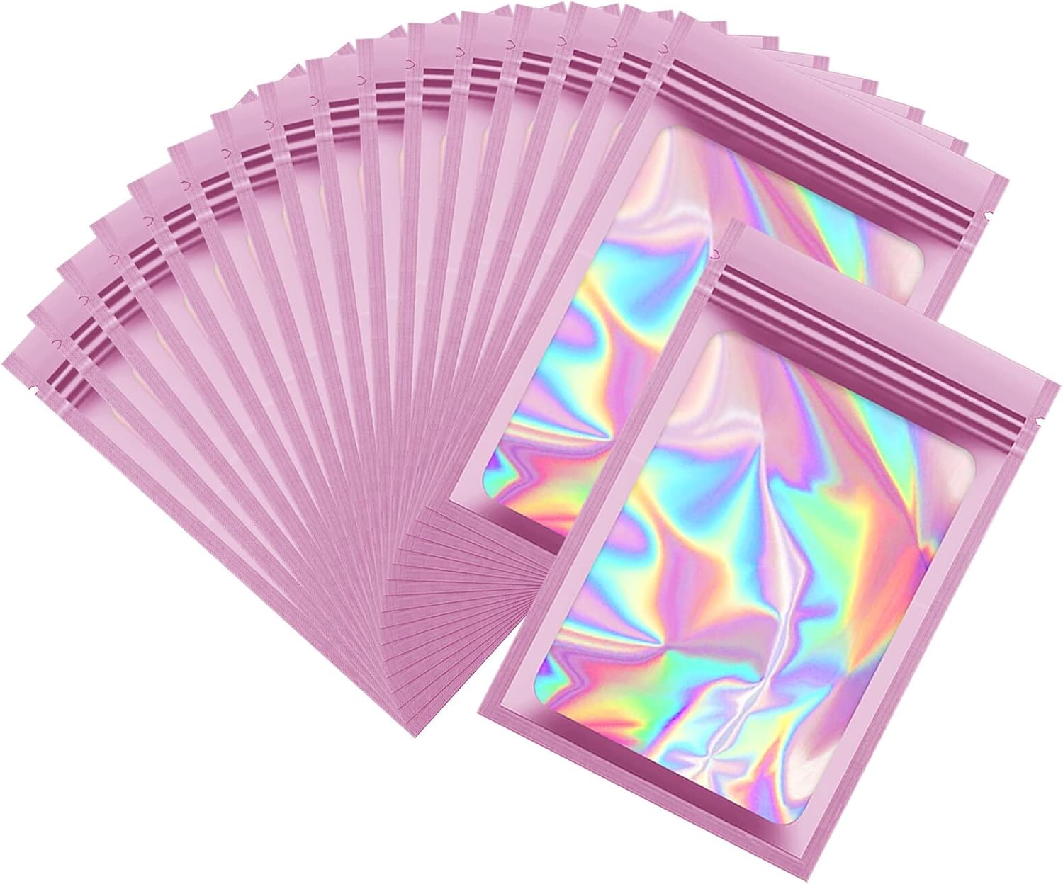 50 Pack Resealable Bags for Small Business, Small Mylar