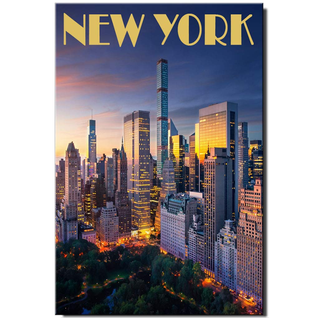 Photo 1 of New York Fridge Magnet Central Park Photo Travel Souvenir Manhattan Plaza