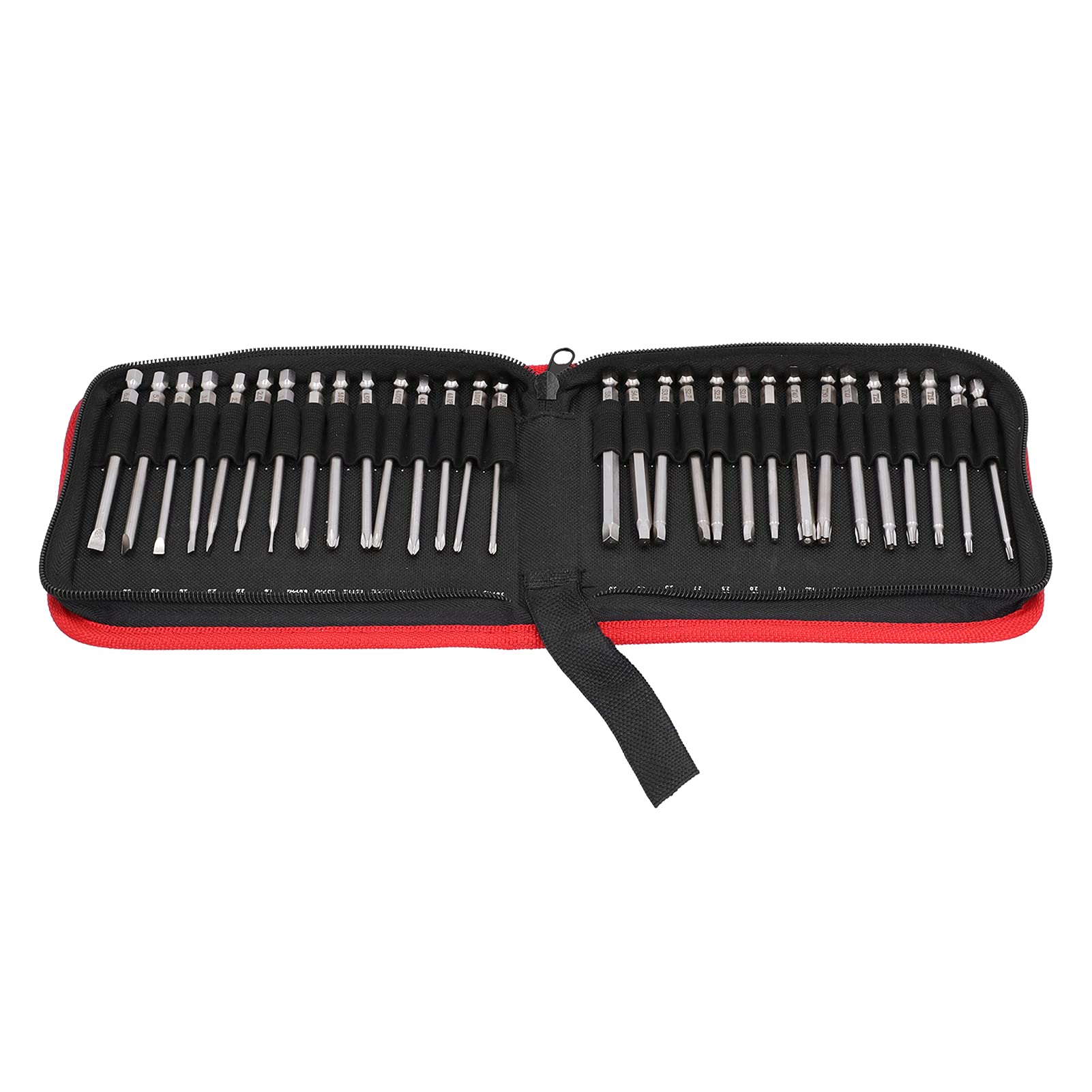 Set di 30 punte per cacciavite magnetiche, punte in acciaio S2 con scatola di conservazione, a forma di stella, a croce e a quadrata, compatibili con avvitatori e trapani elettrici (150 mm)
