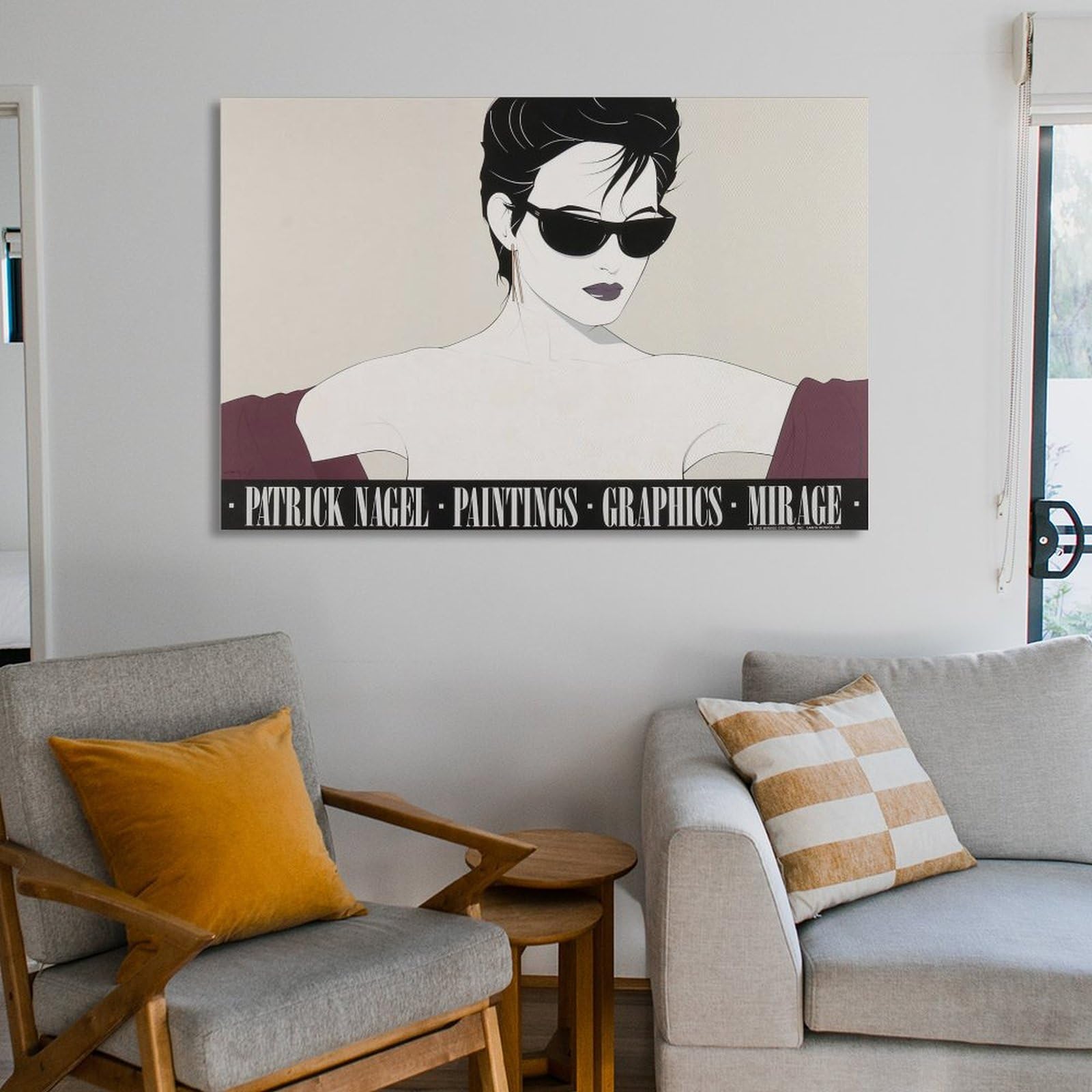 Amazon.com: Patrick Nagel Prints Wall Art《Fashion Lady with