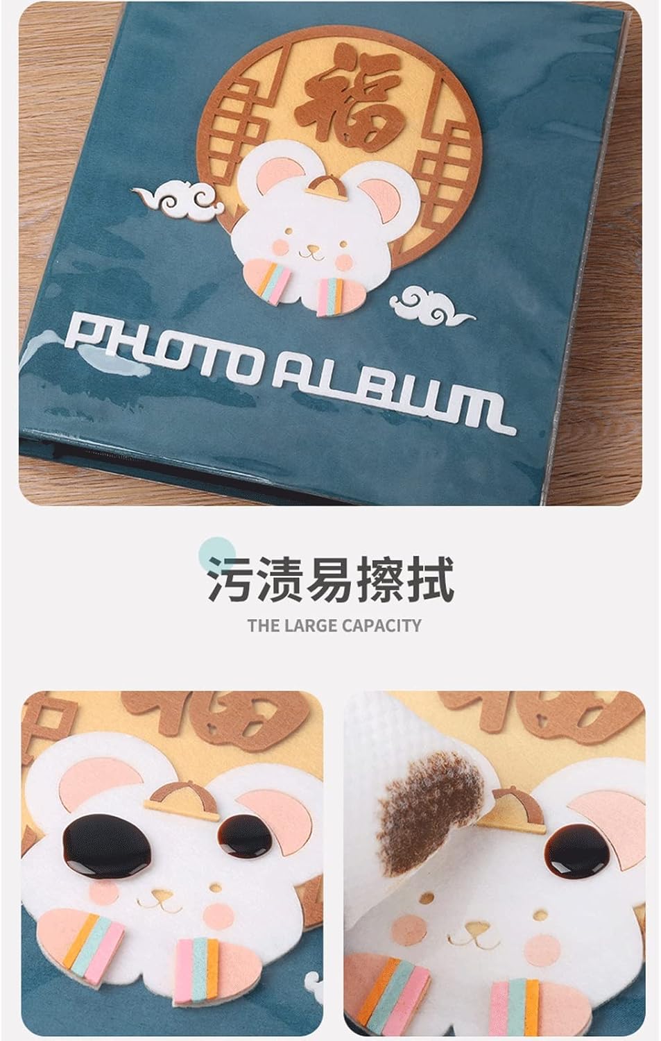 Photo Albums DIY Baby Healthy Family Parent-child Growth Album Commemorative Album Paste Family Version Thick and Exquisite Large-capacity Hand-made Paste Album Album de fotos (Color : 07, Size : Mi
