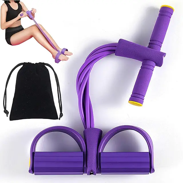Sangle Abdos Corde de Tension Multifonction - Bande de Résistance Fitness 4 Tubes Latex