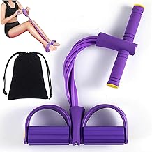 Multifunctional Tension Rope, Fitness Resistance Band, 4 Tubes Quality Latex Elastic Bodybuilding, Pedal Elastic Resistance Band, for Abdominal Arms, Legs, Slimming Yoga Sport Home