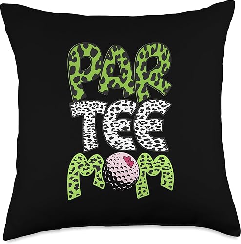 Miniatura 4 de Par Tee Mom Funny Women Golfer Apparel Par Tee Funny Mama Mom Women Golfer Player Golfing Throw Pillow, 16x16, Multicolor