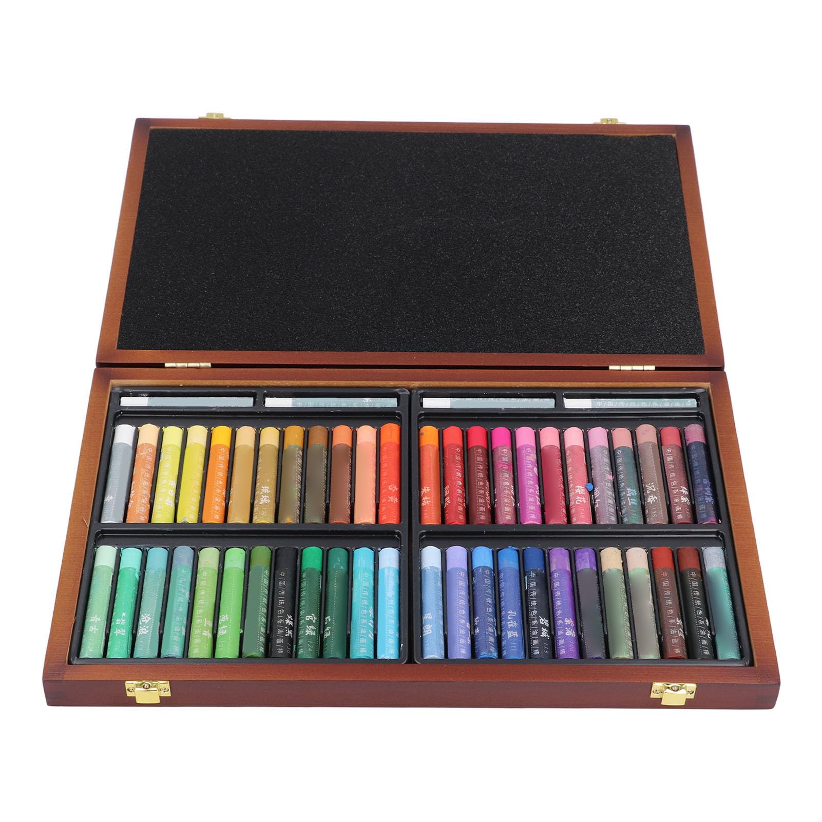 Ölpastell-Set mit 48 Farben, Wasserlösliches Weiches Pastell-Set, Künstlerbedarf mit Holzkiste für Künstler, Anfänger, Studenten, Lehrer