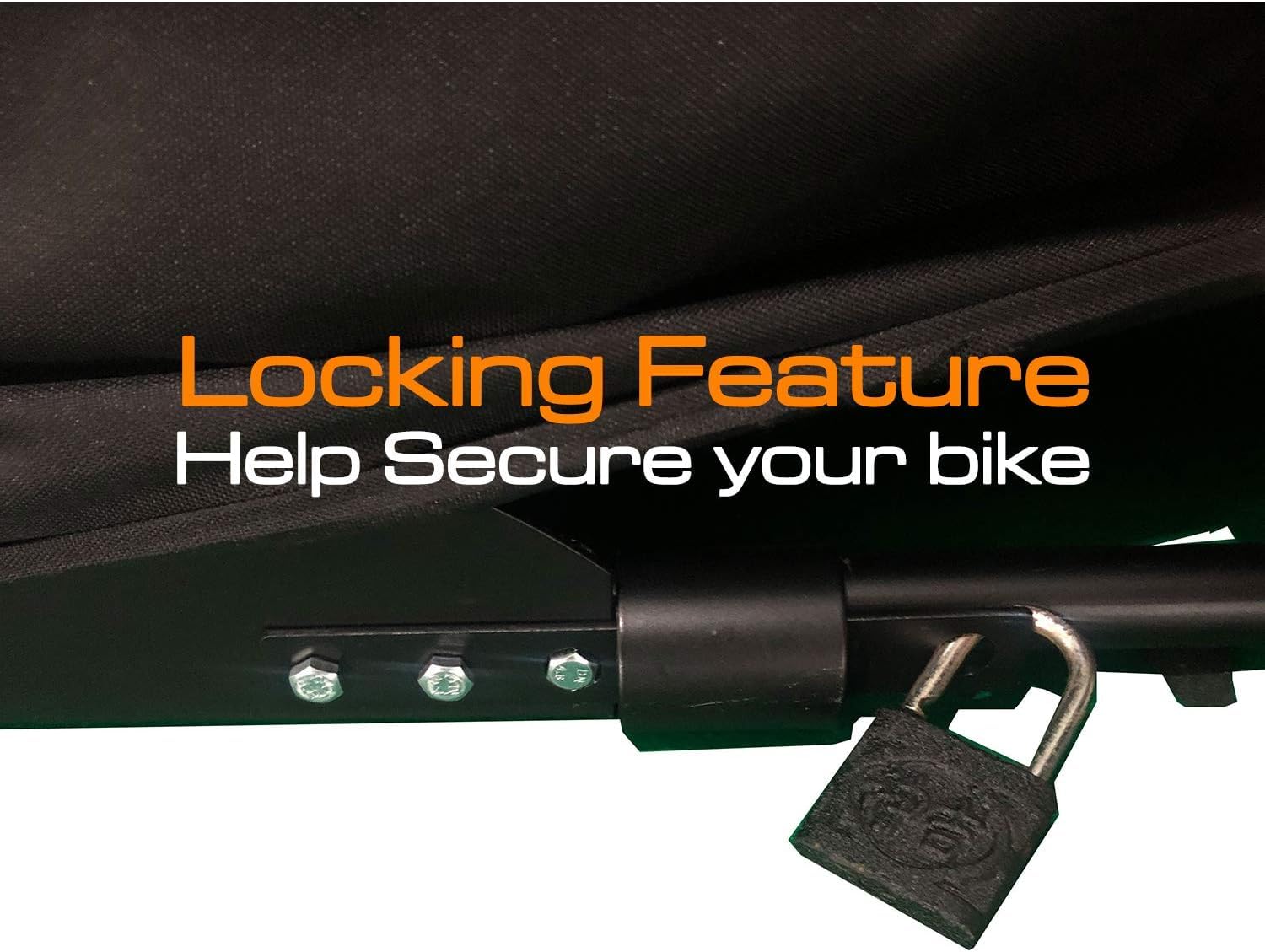 Motorcycle Garage Shelter Waterproof & UV Resistant 600D Oxford Bike Cover with Steel Frame | Lockable, Durable Outdoor Protection for Motorcycles & Scooters (XL) — view 8