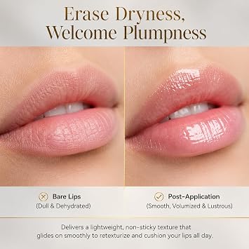 Colour Changing Lipstick, PH Adjusting Lipstick with Gold Foil, Long Lasting Moisturising Clear Lip Stick for Mature Women, Smooth Glossy Shine Lip Tint, 24H Hydrating Translucent Finish (1PC)