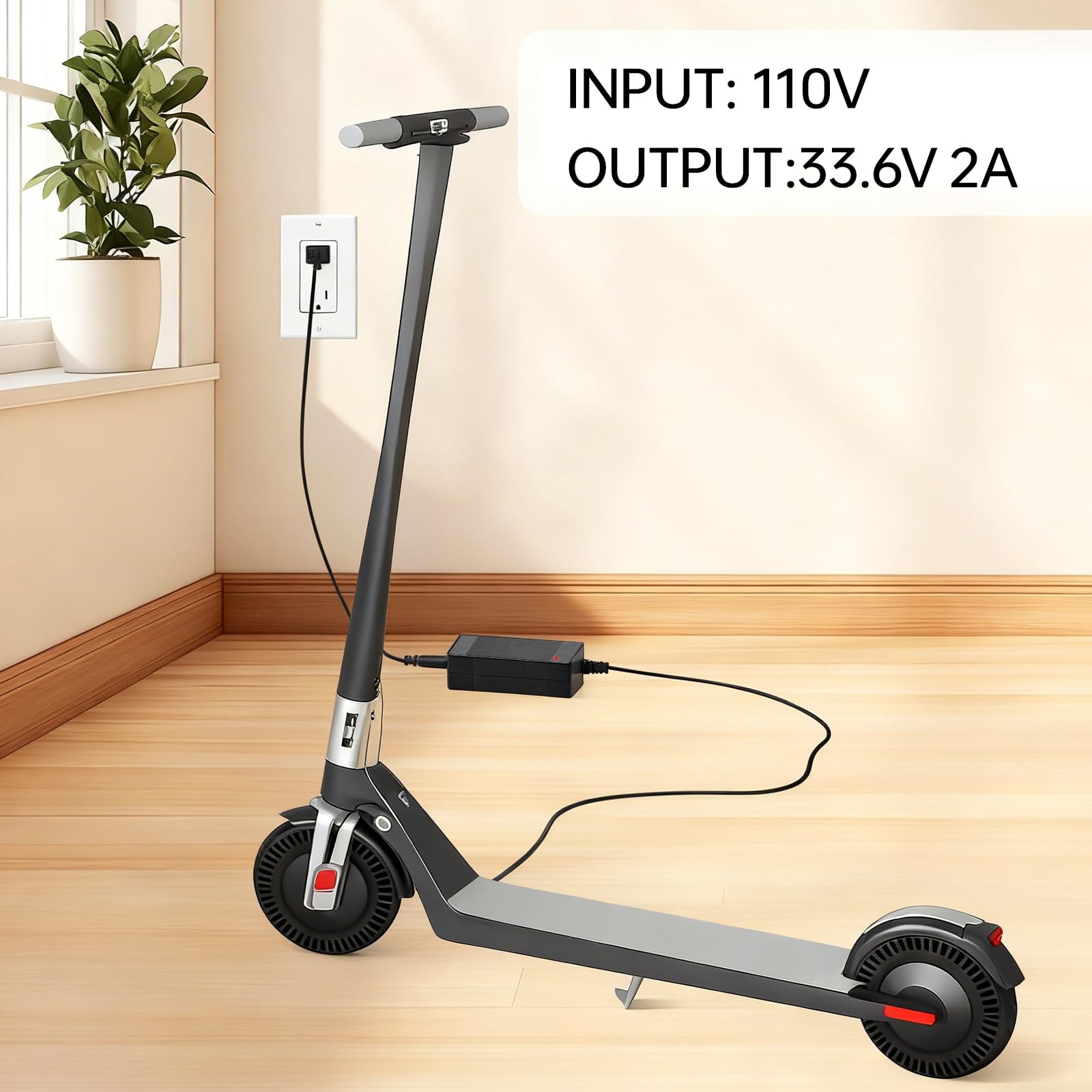 Chargeur pour scooter Unagi 33,6 V 2 A compatible avec scooter Unagi Model One E350 E500