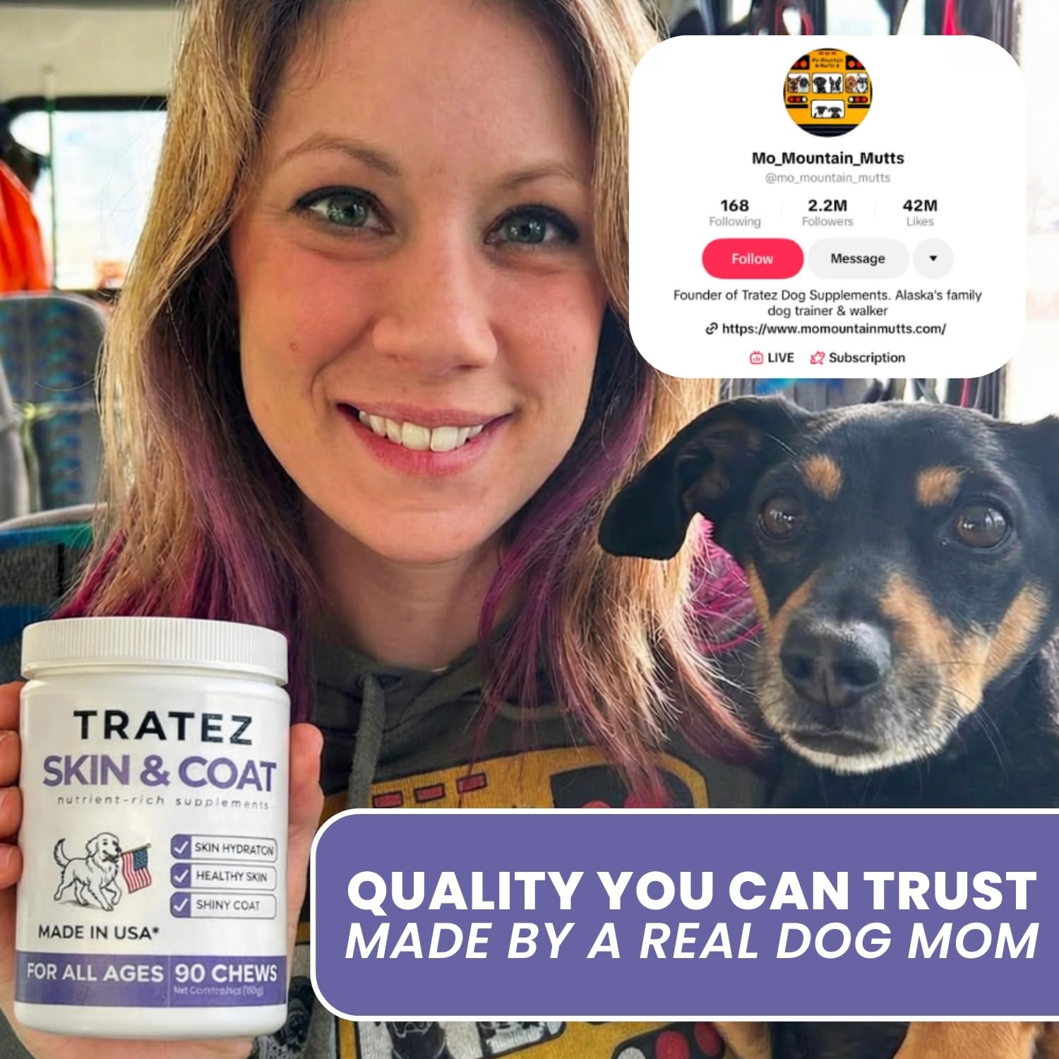 Skin & Coat Supplement for Dogs - Omega 3 6 9 Fish Oil & Vitamin E Soft Chews - Dog Itch Relief, Anti-Shedding & Shiny Coat Support for All Breeds, 90 Count — Amazon image 4