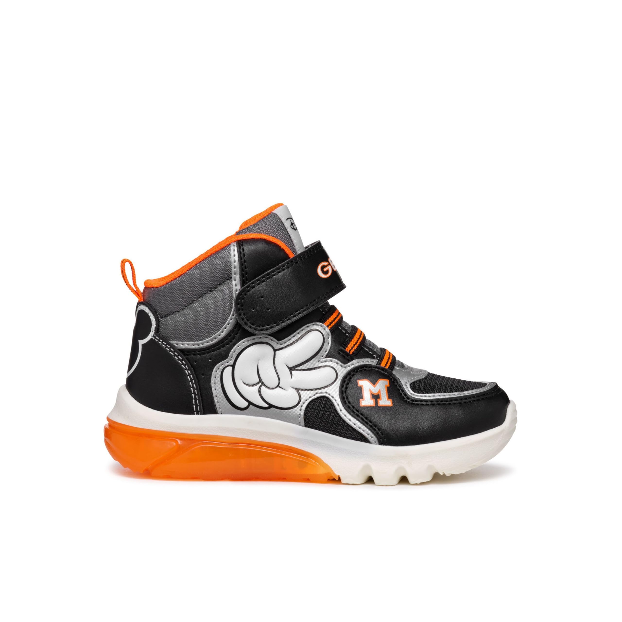 Geox J CIBERDRON BOY F, Sneaker, Black/Silver, 8.5 UK Child
