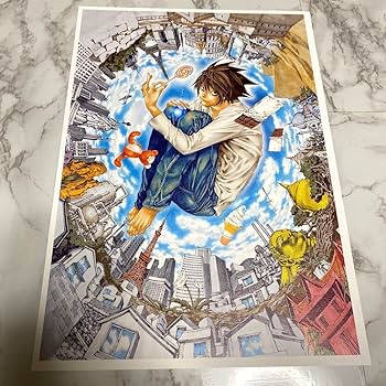 大場つぐみ‪✕‬小畑健 デスノート バクマン プラチナエンド 複製原稿 Amazon.co.jp: 大場つぐみ×小畑健カラー複製原稿3枚セット