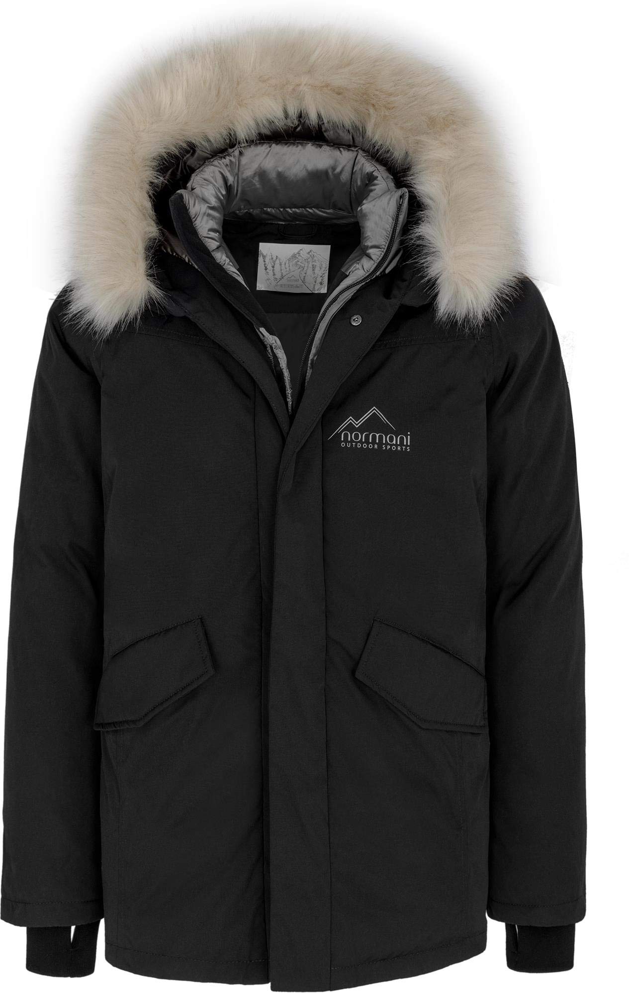 normani Winterjacke Herren Outdoor Parka mit Kapuze bis -55,2°C - wasserdichte Hochleistungsjacke 20.000 mm Wassersäule und PFC-freie DWR Imprägnierung