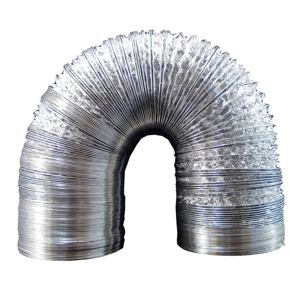 Airtech-UK 5" 125mm Plastic Ducting 125mm Flexible Ducting - 5 Metre Aluminium