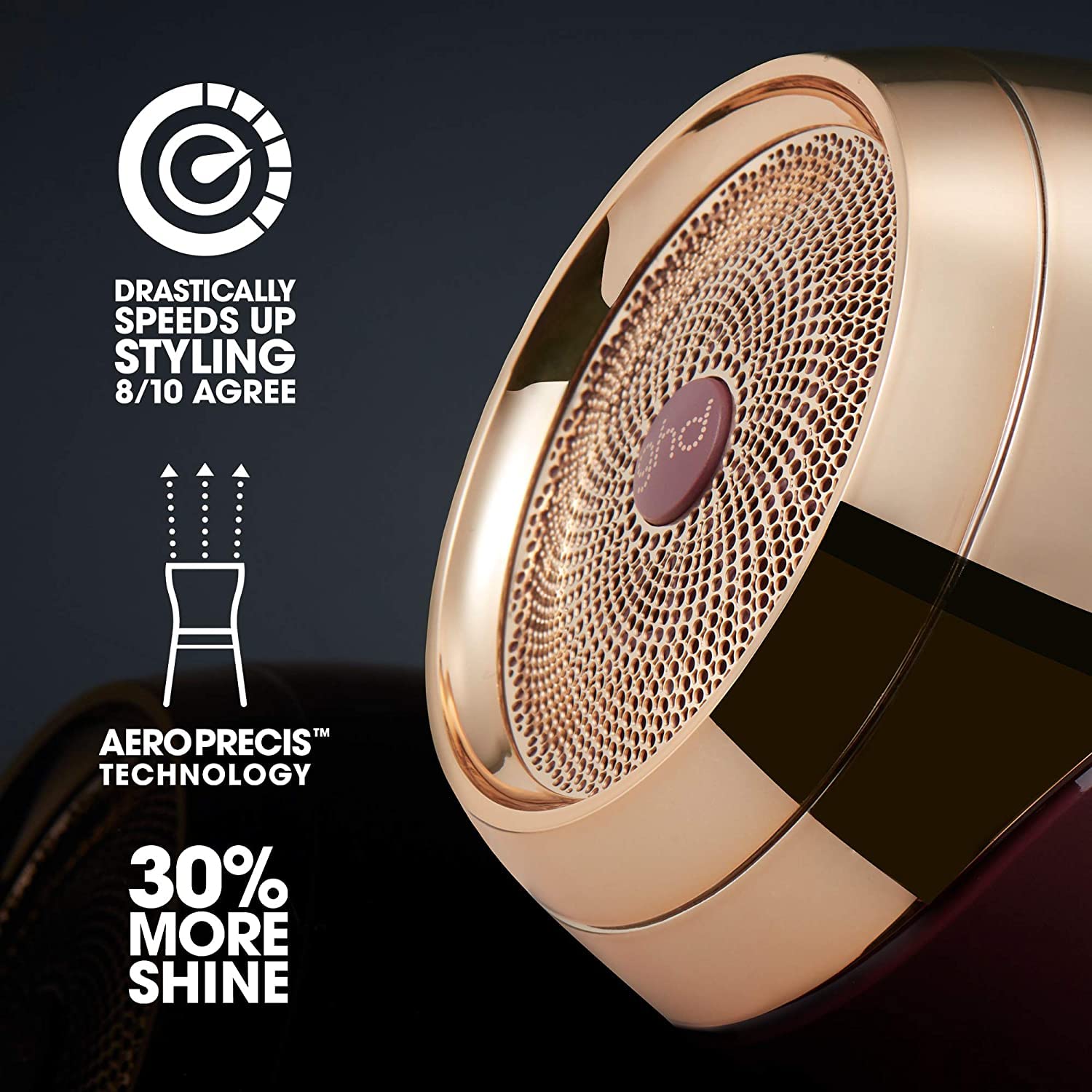 ghd Helios 1875w Advanced Professional Hair Dryer, Professional Blow Dryer, Plum : Beauty & Personal Care