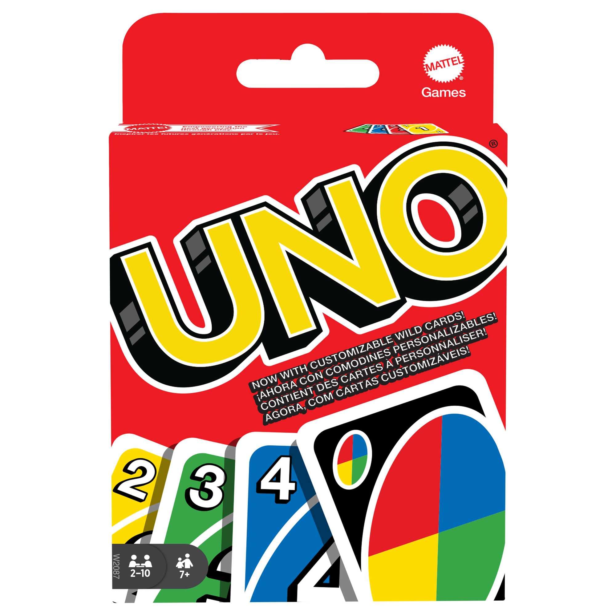 Mattel W2085 UNO - Kartenspiel für Familie und Freunde -Perfect für Gartenpartys und Feiertage -Bunt gefärbte Karten und