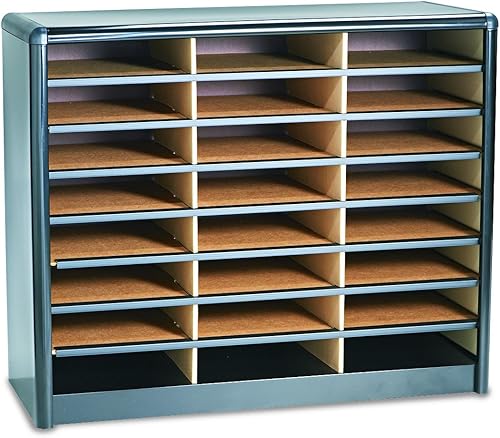 Miniatura 2 de Safco Products 7111BL - Organizador de literatura, 24 compartimentos, color negro