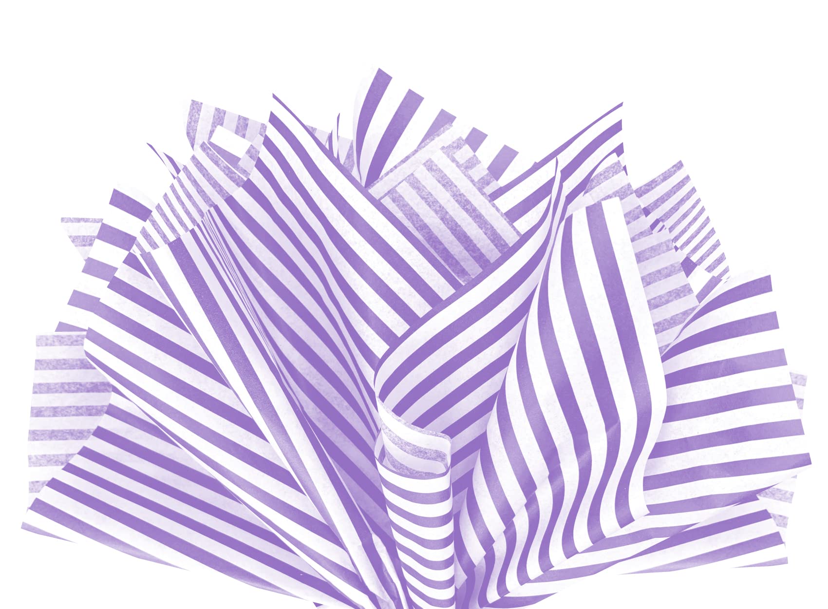 Flexicore Packaging Lilac Purple Pin Stripe Print Gift Wrap Tissue Paper Size: 15 Inch X 20 Inch | Count: 100 Sheets | Color: Lilac Pin Stripe