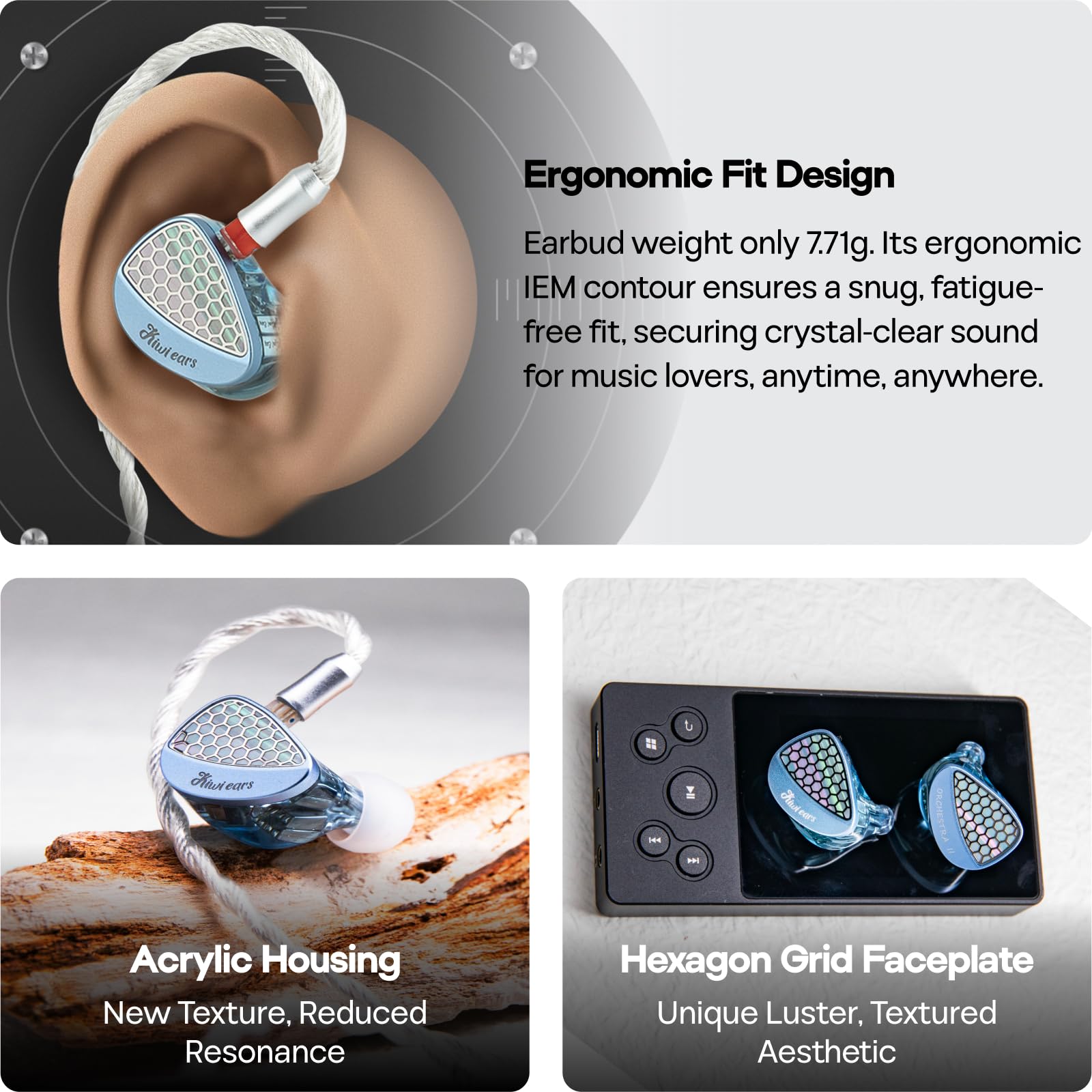 Linsoul Kiwi Ears Orchestra II 10BA Professional in-Ear Monitor