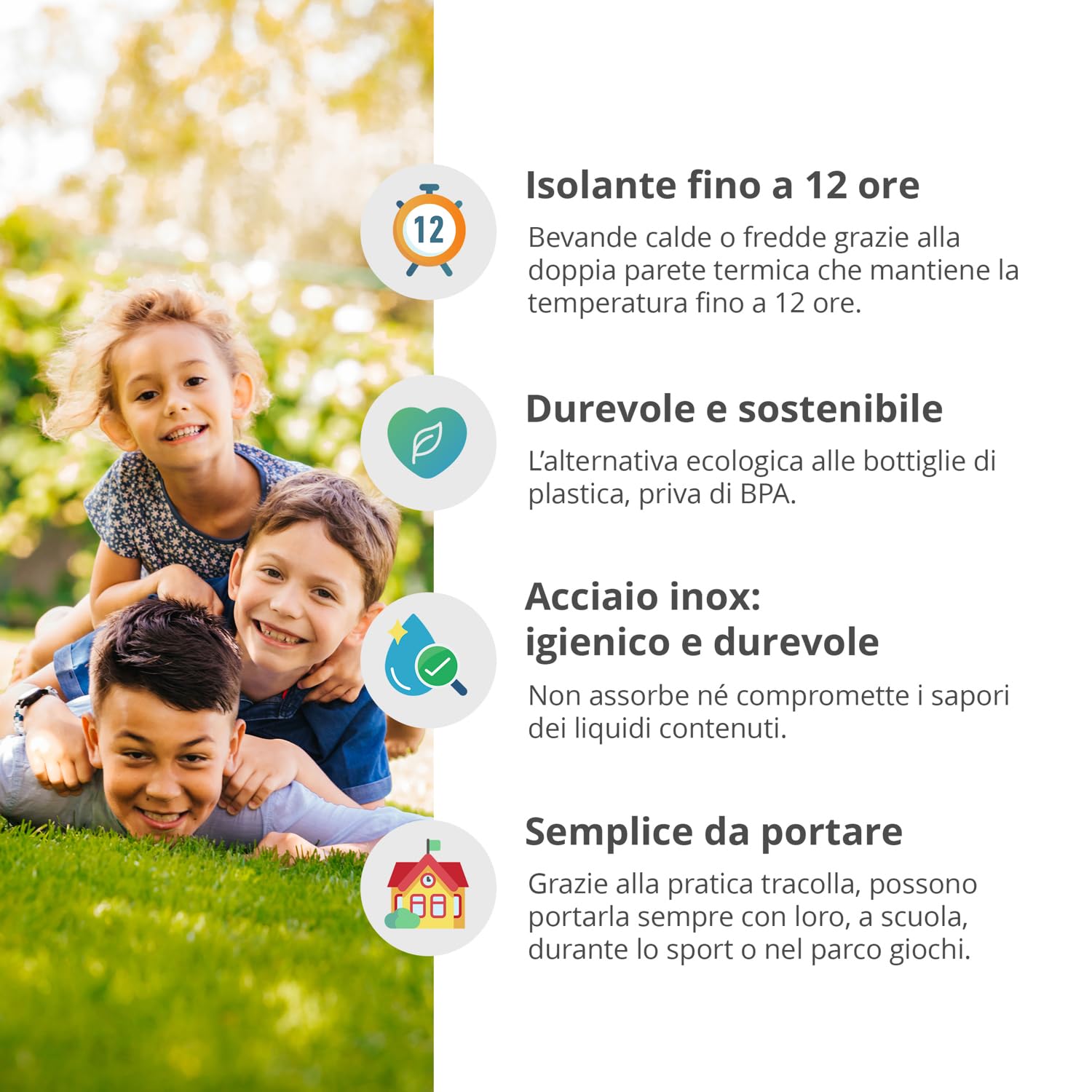 Thermos per bambini (480 ml, orso musicale)