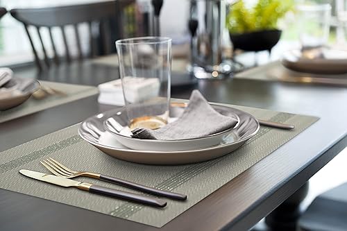 Miniatura 2 de More Décor - Manteles individuales para mesa de comedor, lavables, resistentes al calor, de vinilo de PVC para comedor y cocina, antideslizantes,