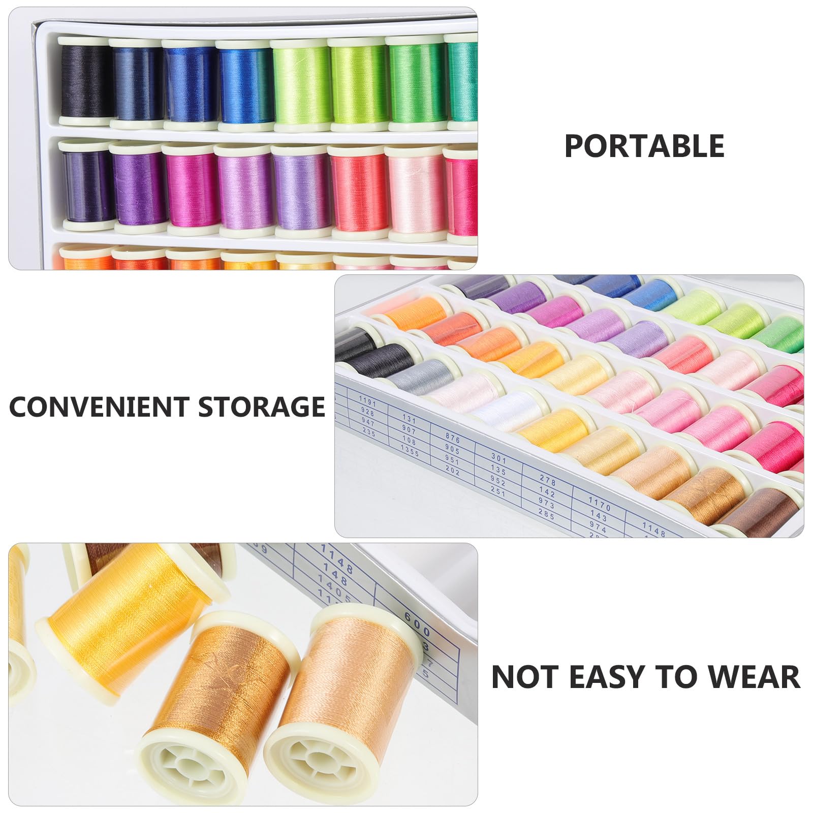 OSOLADY Kit de Hilo de Bordar 40 Rollos de Seda Artificial para Costura y Bordado Diy, Resistente Fina Elaboración, Adecuado para Patchwork y Punto de Cruz