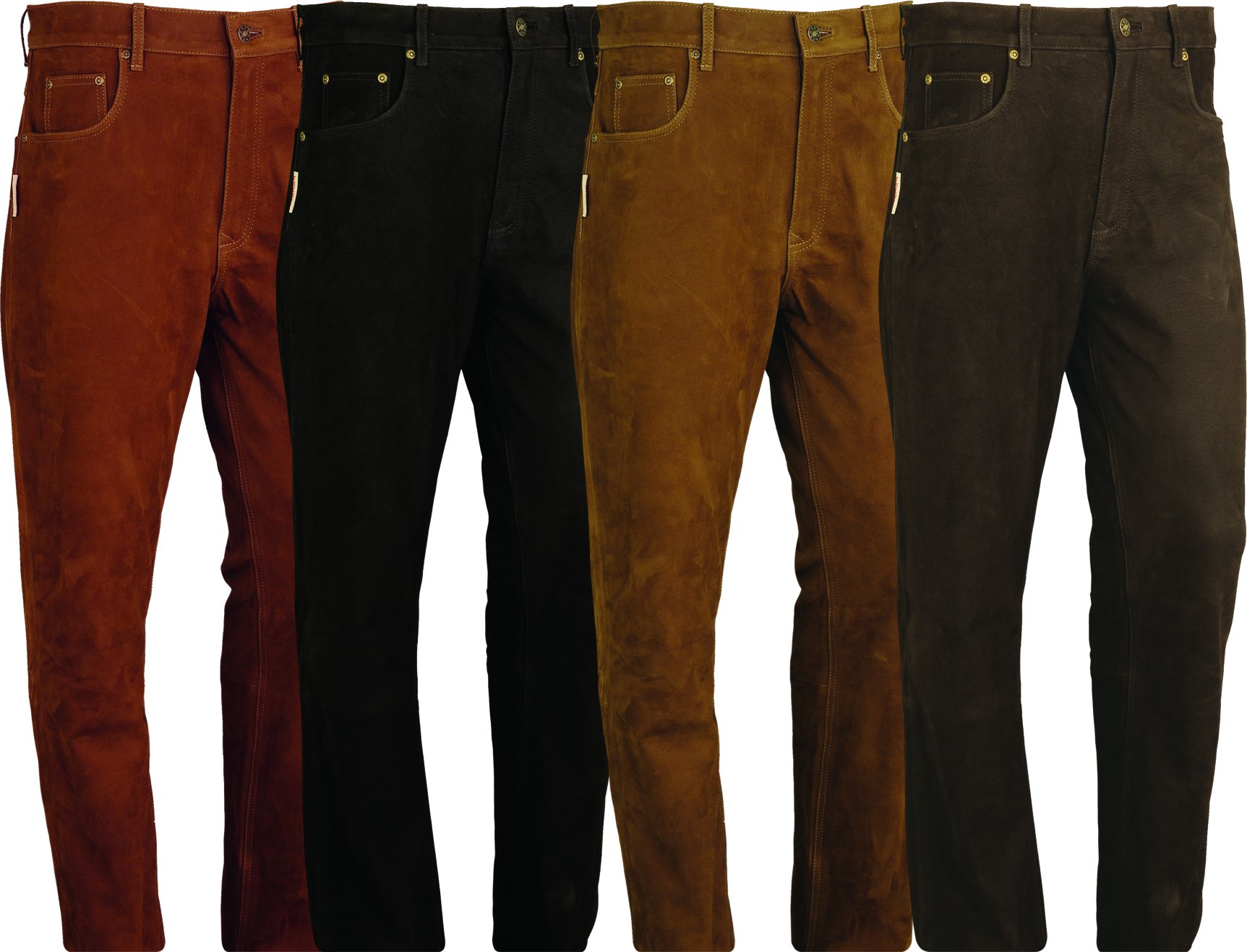 Fuente Lederhose für Herren, Damen, Outdoor, 5 Taschen, Jeans, Leder, Motorrad, Lederhose, Jagd, Schwarz, Braun, Rot