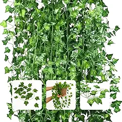 12 Metros Hera Planta Artificial Trepadeira Ramos Folhagem Pendente