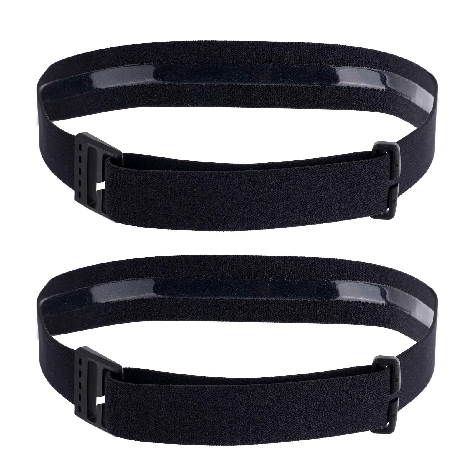 2pcs Elastic Headlamp Strap Replacement, Nylon Adjustable 2.5cm/1in Wide Headlight Strap Compatible with Black Diamond, Petzl, Princeton Tec, Fenix (Black)