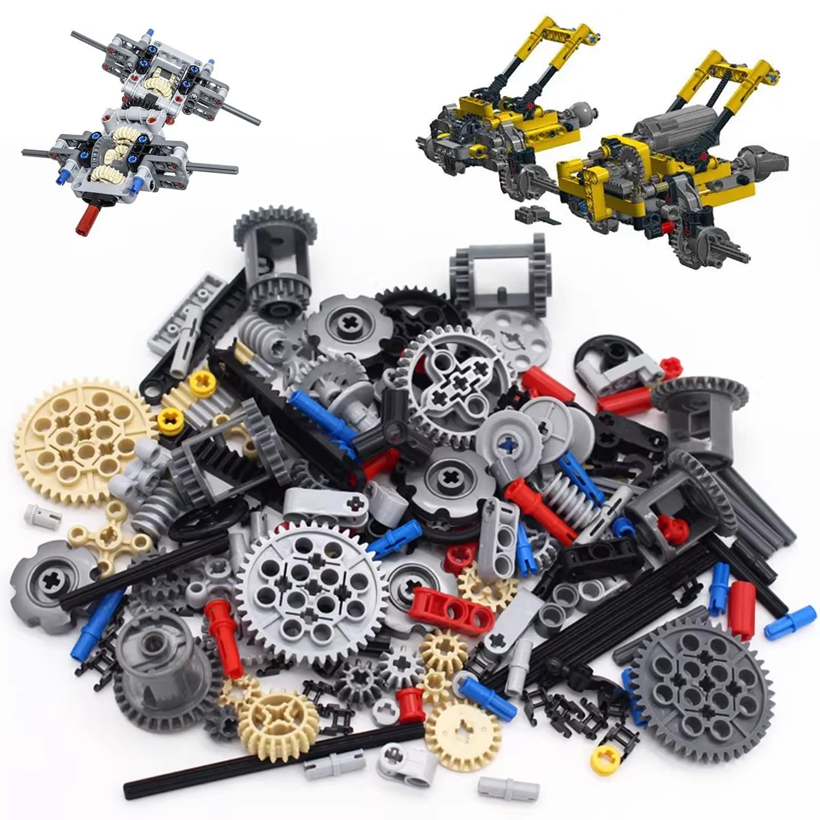 DAVBNM 116PCS Technic Spare Parts, Technic Gear Chain Link Connectors Bricks Sets, Replacement Parts, Compatible with Technic Parts - Image 2